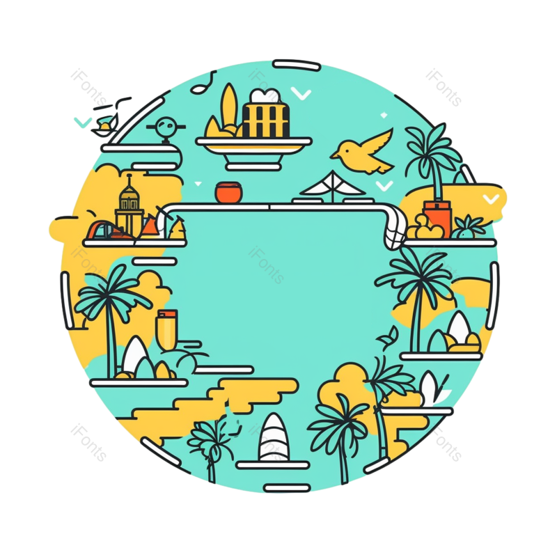 装饰图片,线条元素,图标PNG,夏天免抠素材